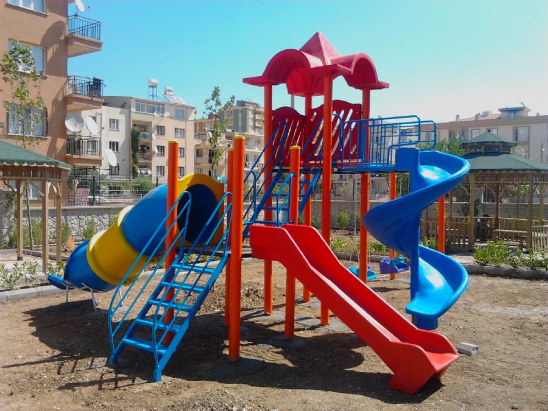 OG-111 OYUN GRUBU(T�P KAYDIRAKLI)BUCA-Metal Polietilen Oyun Gruplar�-